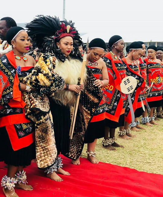 Swazi Royals In Traditional Emahiya Attire Clipkulture