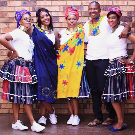 Clipkulture | Couple and Squad In Tsonga Traditional Wedding Attire