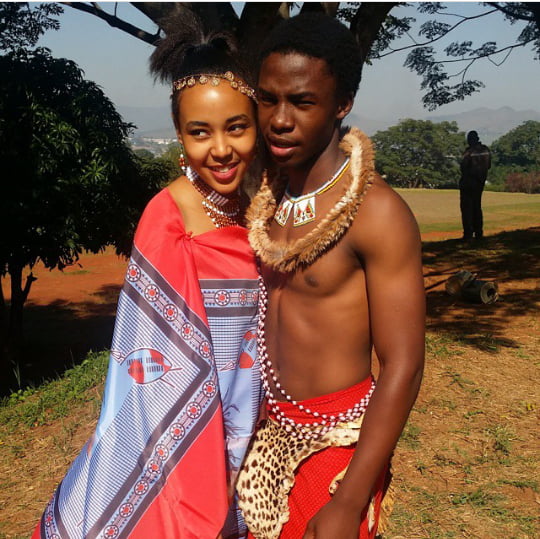 Clipkulture | Couple In Nice Swazi Traditional Attire With Accessories