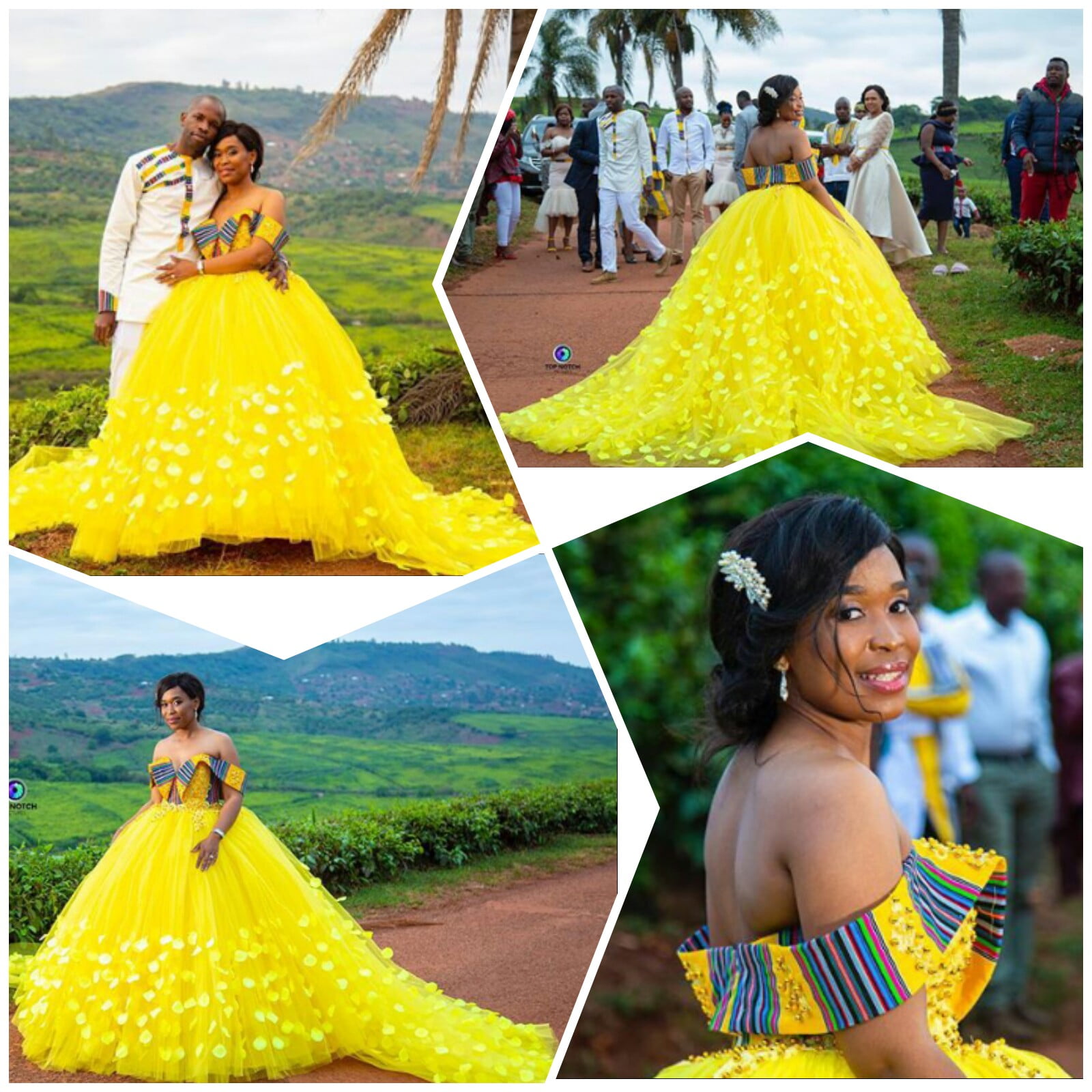 Bride In Custom Yellow Venda Traditional Wedding Gown – Clipkulture