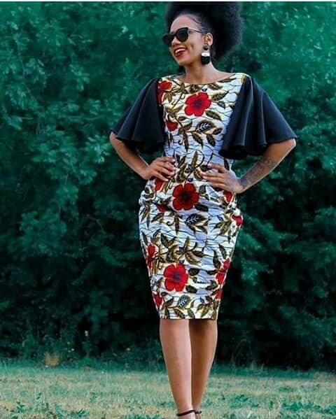 Ankara fitted cheap short gown