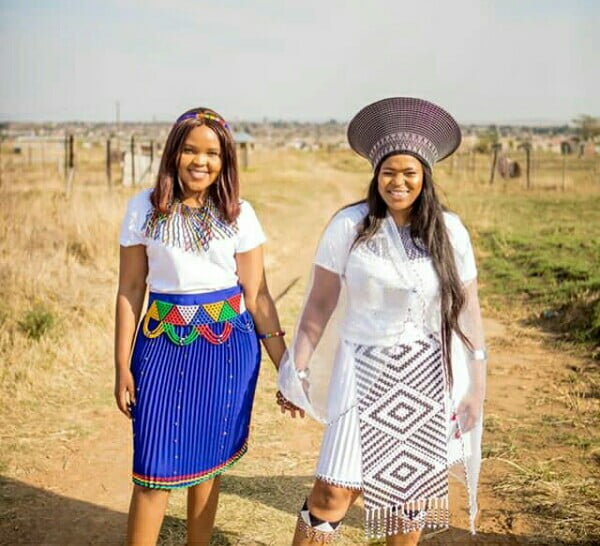 black and white zulu traditional attire