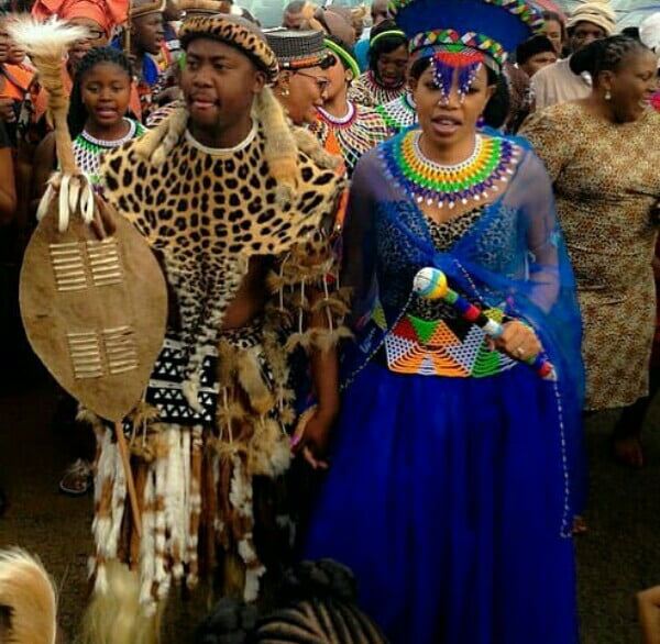 Clipkulture | Couple In Zulu Traditional Wedding Attire For Umembeso