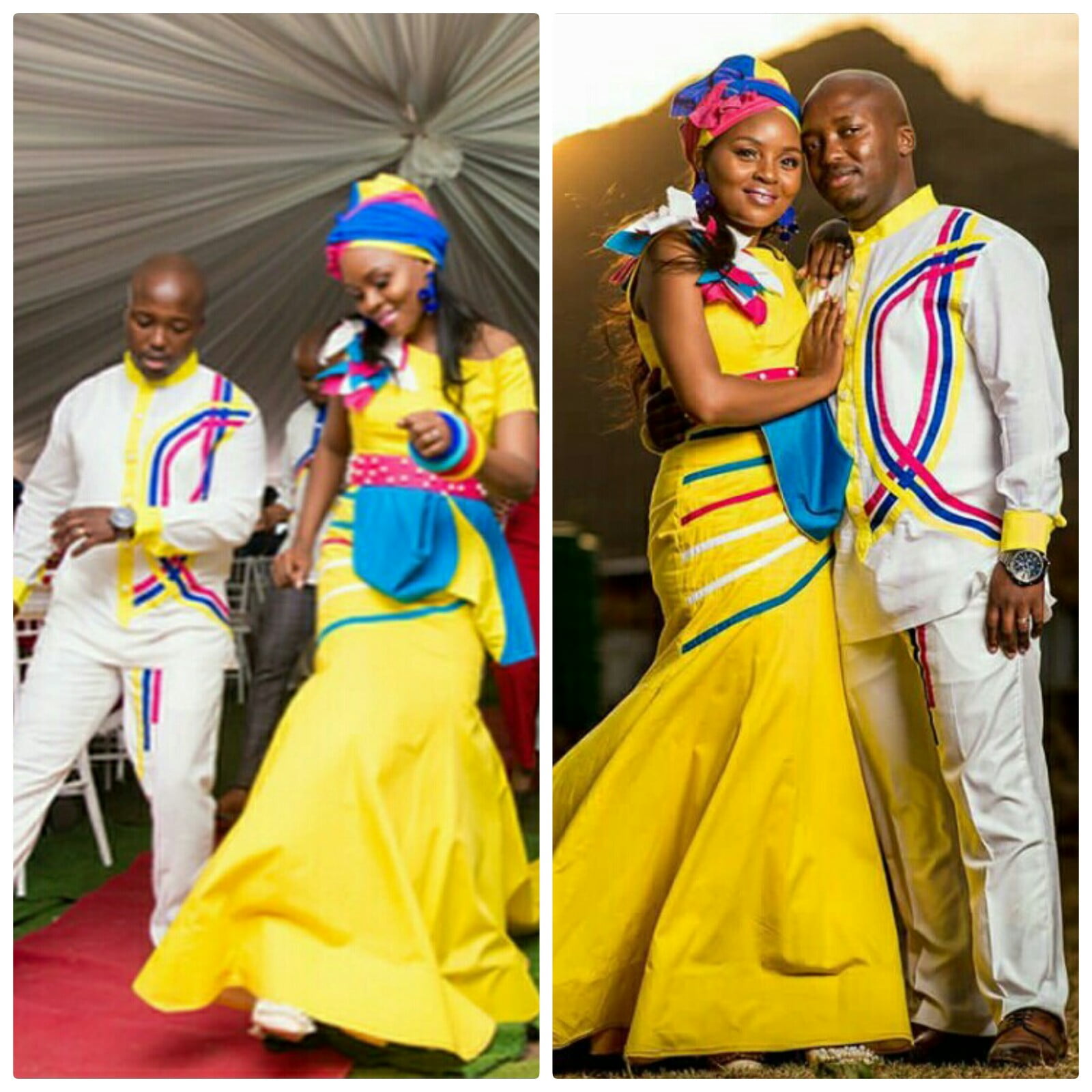 Clipkulture Couple In Sepedi Inspired Traditional Wedding Attire