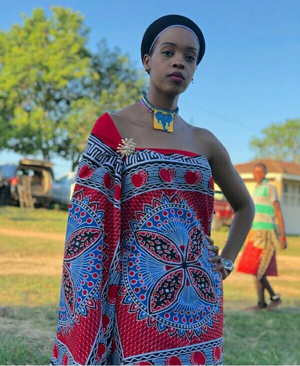 Clipkulture | Girl In Swati Emahiya Traditional Attire With Beaded ...