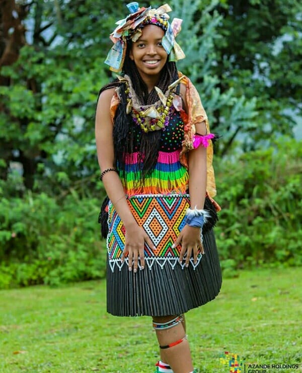 Clipkulture Zulu Maiden In Traditional Attire For Umemulo