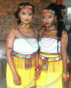 Zulu Maidens In Umemulo Traditional Attire – Clipkulture