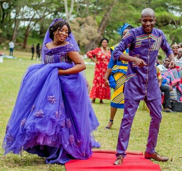 Couple In Venda  Traditional  Wedding  Attire Clipkulture 