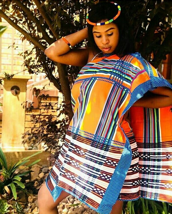 Clipkulture | Maiden In Beautiful Venda Styled Attire With Beaded Head Band