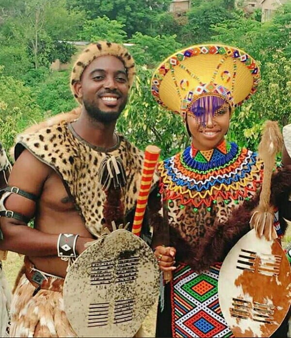 Clipkulture Lovely Couple In Zulu Traditional Wedding Attire Clipkulture Lovely Couple In Zulu Traditional Wedding Attire