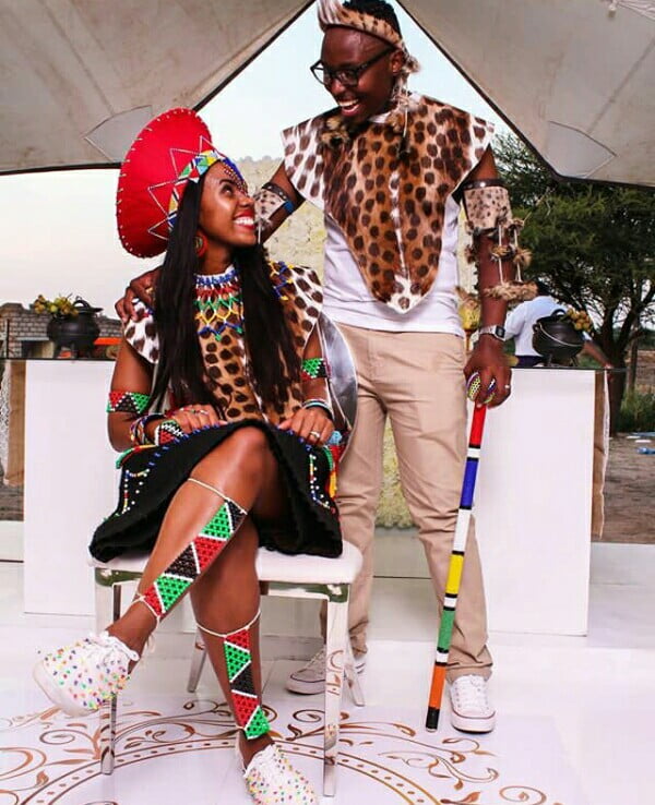 Clipkulture Lovely Couple In Zulu Traditional Wedding Attire 