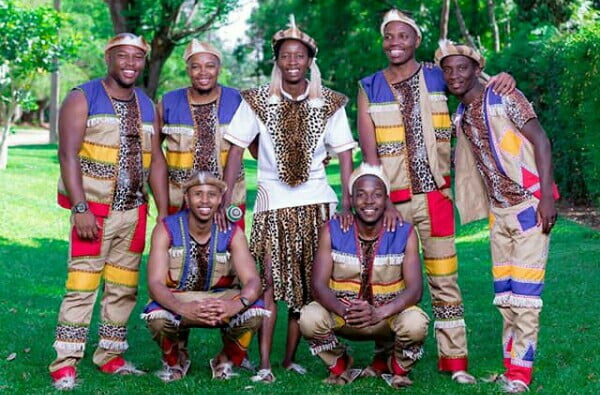 Clipkulture Groom And Groomsmen In Zulu Traditional Attire For Umembeso 