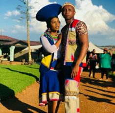 Nomzamo and Sdumo Mtshali In Zulu Traditional Umblaselo Outfits ...