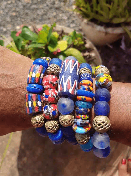 Clipkulture | Blue Krobo Beads Bracelets