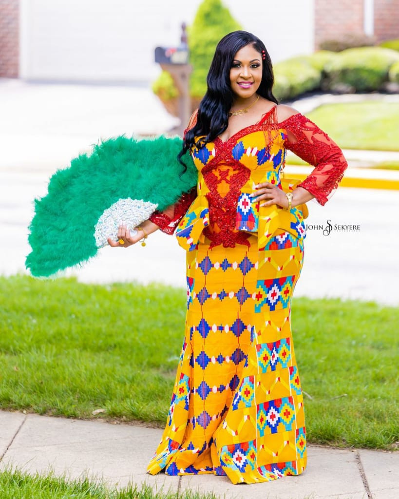 Kente Print Mermaid Dress