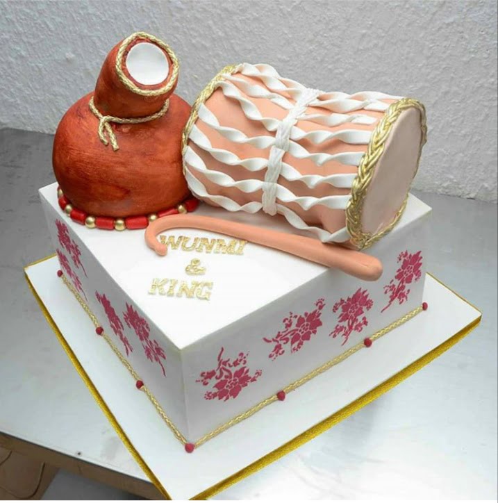 Calabash and Drum Yoruba Traditional Wedding Cake Clipkulture
