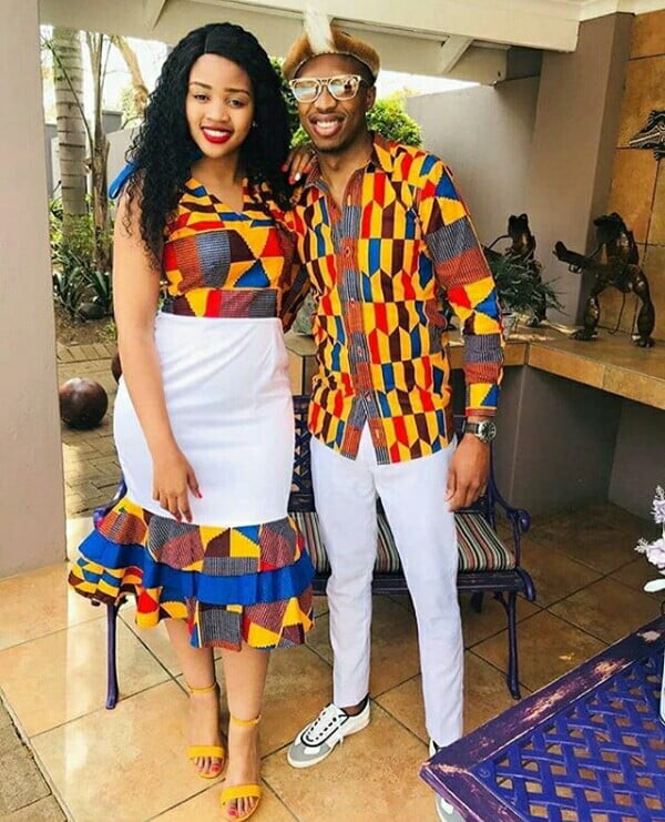 African traditional couple attire sale