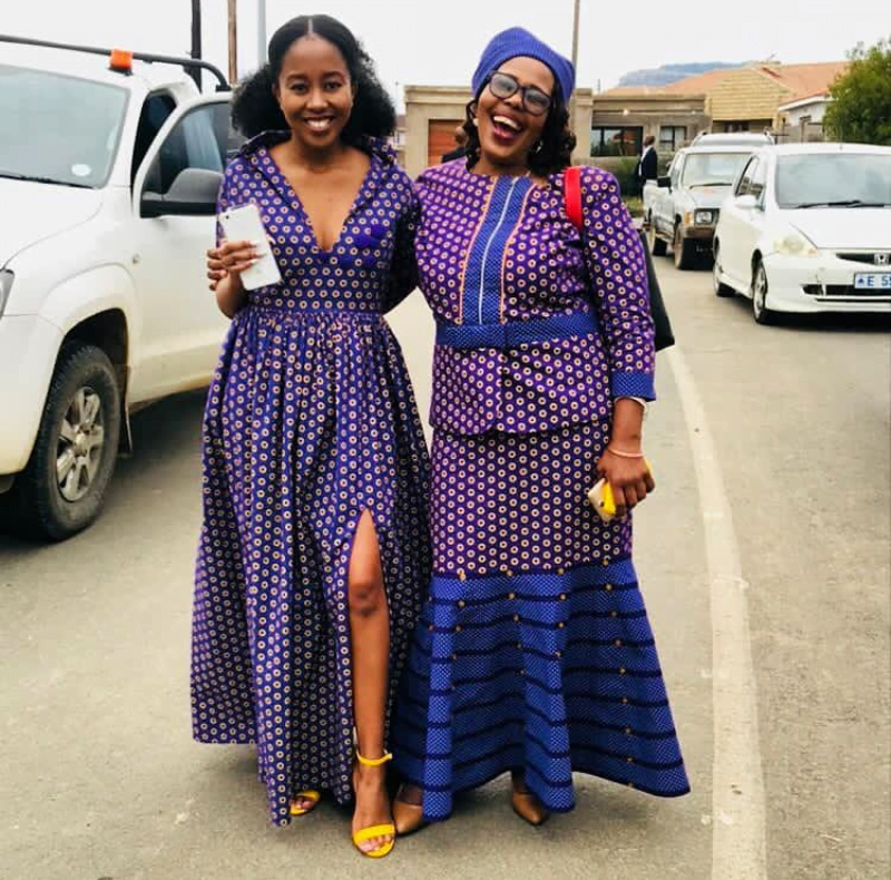 Clipkulture | Beautiful mum and Daughter In Shweshwe Dresses