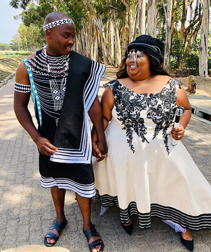 Clipkulture Couple In Beautiful Xhosa Umbhaco Traditional Wedding Attire Clipkulture Couple In Beautiful Xhosa Umbhaco Traditional Wedding Attire
