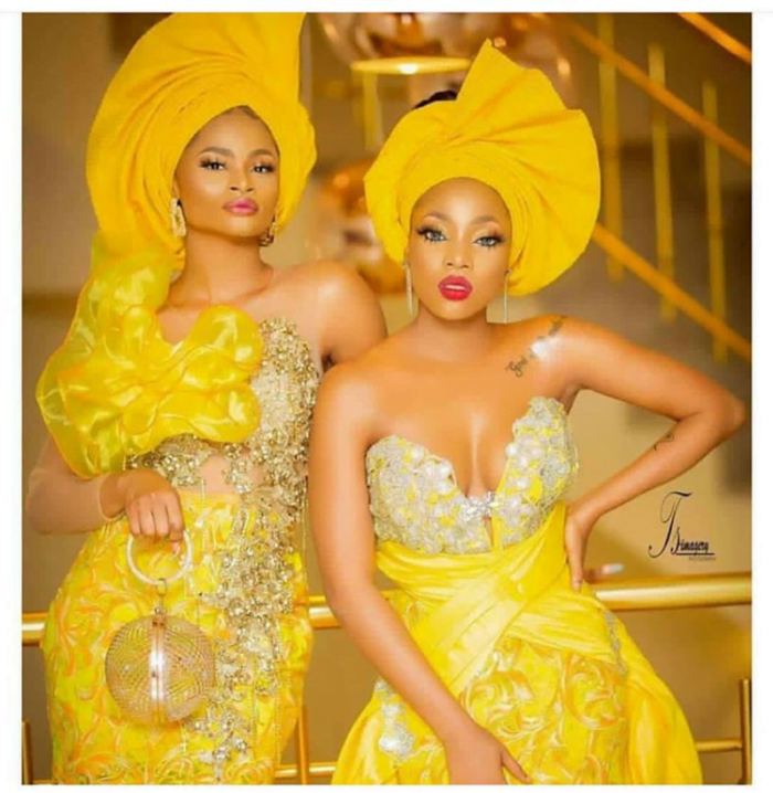 Bright Yellow Embellished Crepe Silk Skirt Set main image 1