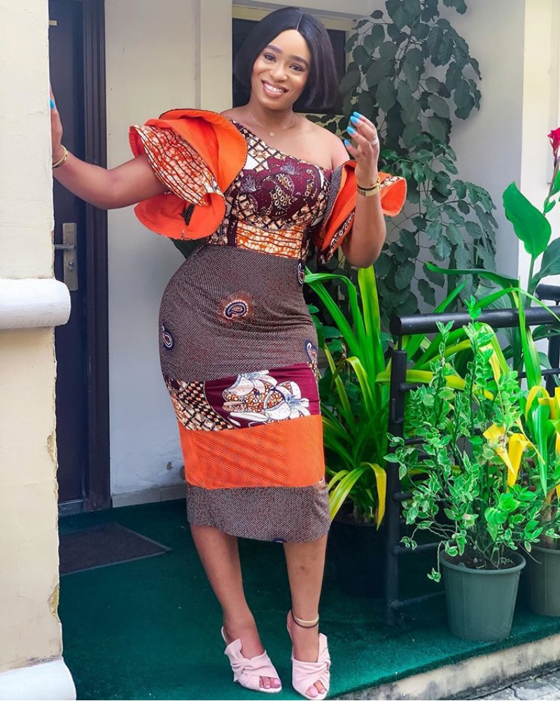 Clipkulture | Genevieve Fadeh In Beautiful Fitted Ankara Dress With ...