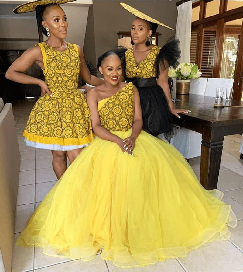 Clipkulture | Luthuli and Her Bridesmaids In Modern Seshoeshoe Wedding ...