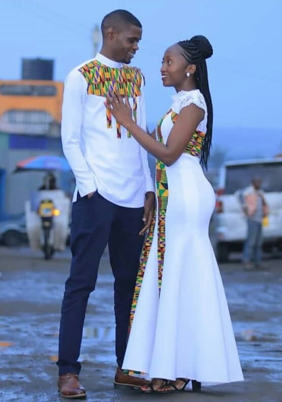 Kenyan Couple in Matching African Outfits for Traditional ...