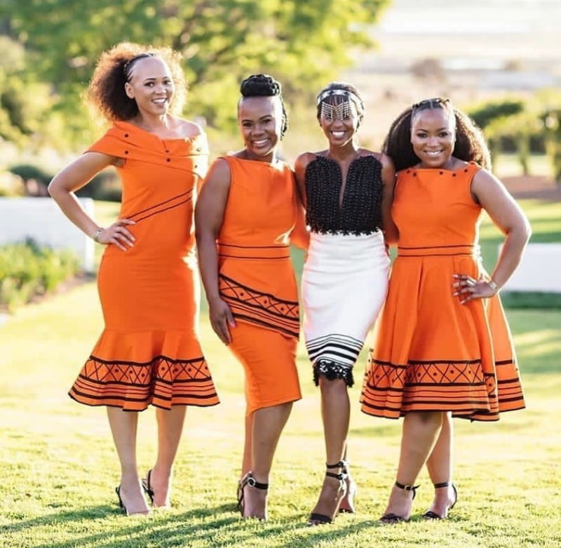 Xhosa traditional hot sale bridesmaid dresses