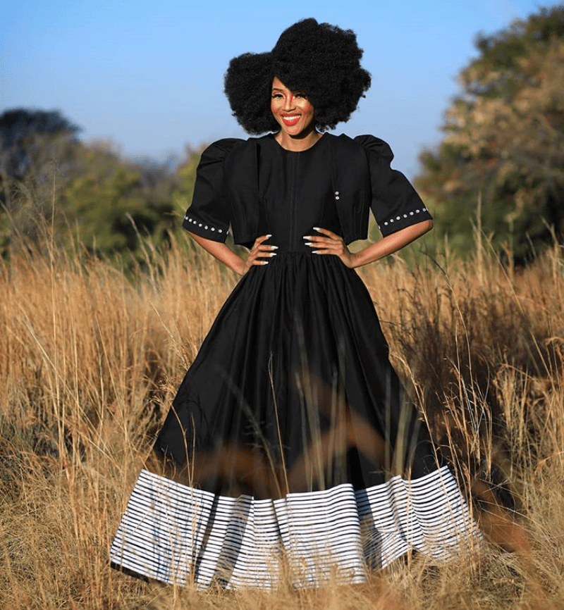 Clipkulture Beautiful Xhosa Umbhaco Maxi Dress With Jacket Clipkulture Beautiful Xhosa Umbhaco Maxi Dress With Jacket