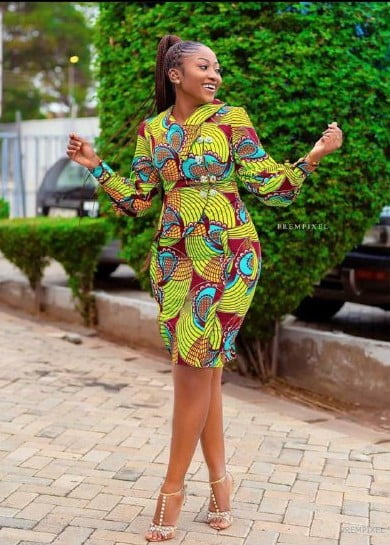 African print outlet fitted dress styles