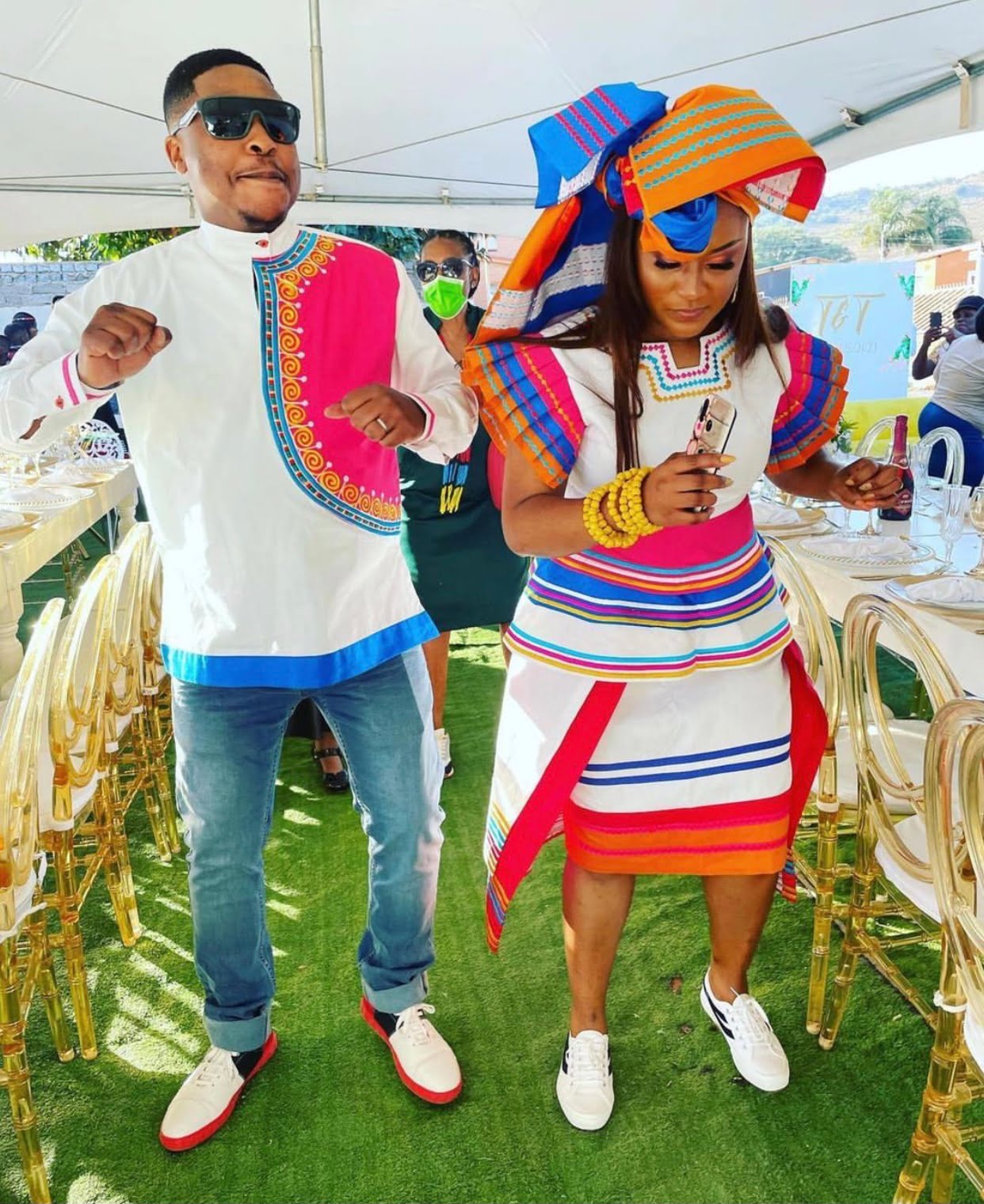 Clipkulture Couple In Sepedi Traditional Wedding Outfits